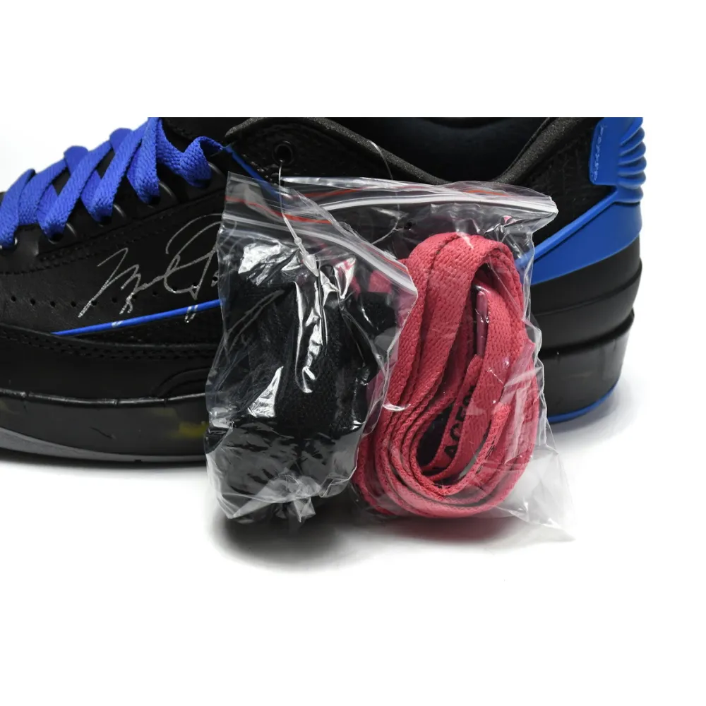 Pkgod Air Jordan 2 Retro Low SP Off-White Black Blue