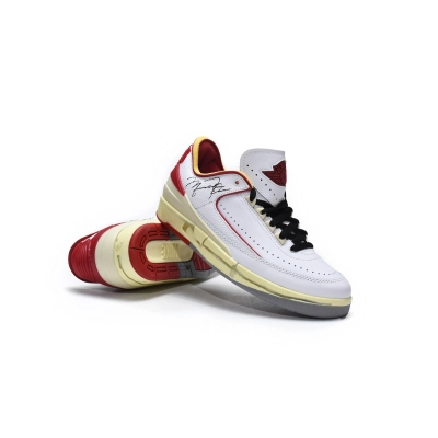 Pkgod Air Jordan 2 Retro Low SP Off-White White Red 02