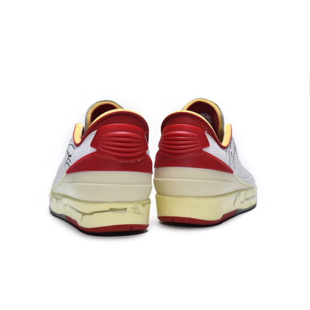 Pkgod Air Jordan 2 Retro Low SP Off-White White Red