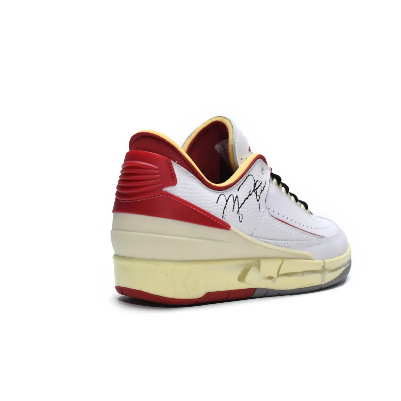 Pkgod Air Jordan 2 Retro Low SP Off-White White Red