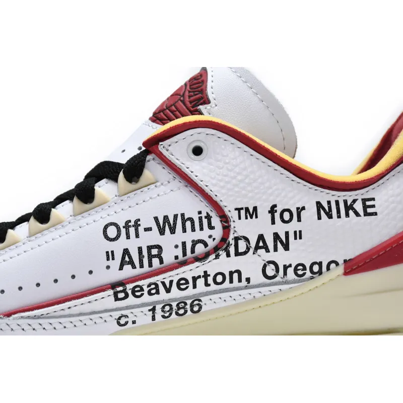 Pkgod Air Jordan 2 Retro Low SP Off-White White Red