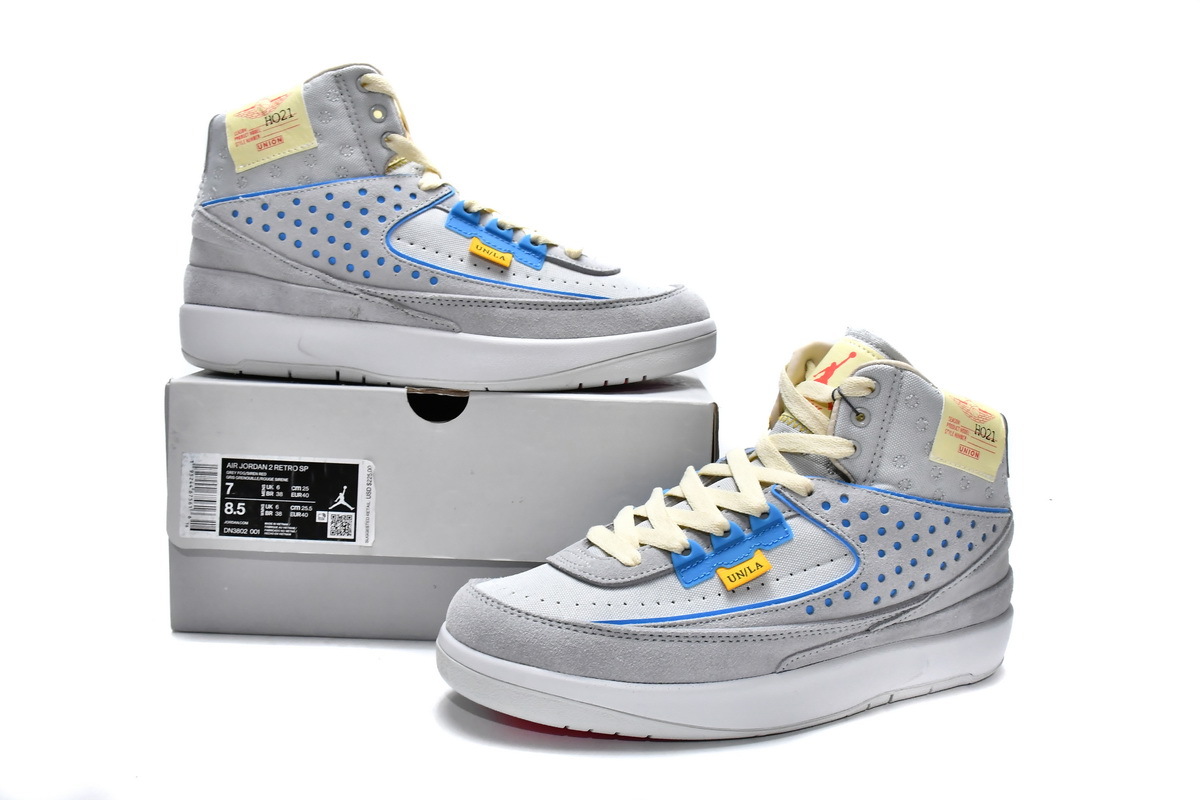 Pkgod Air Jordan 2 Retro SP Union Grey Fog