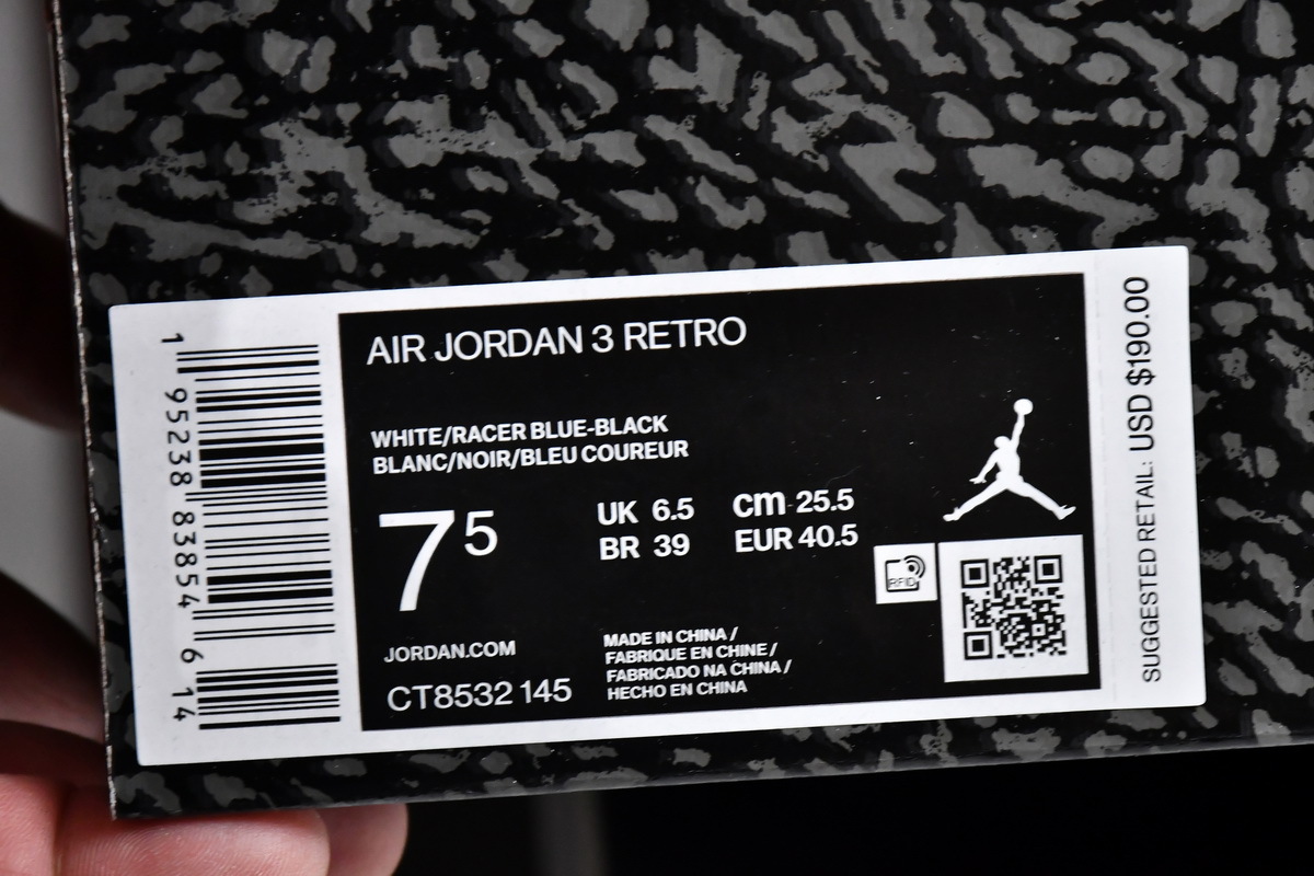 Pkgod Air Jordan 3 Retro Racer Blue CT8532-145