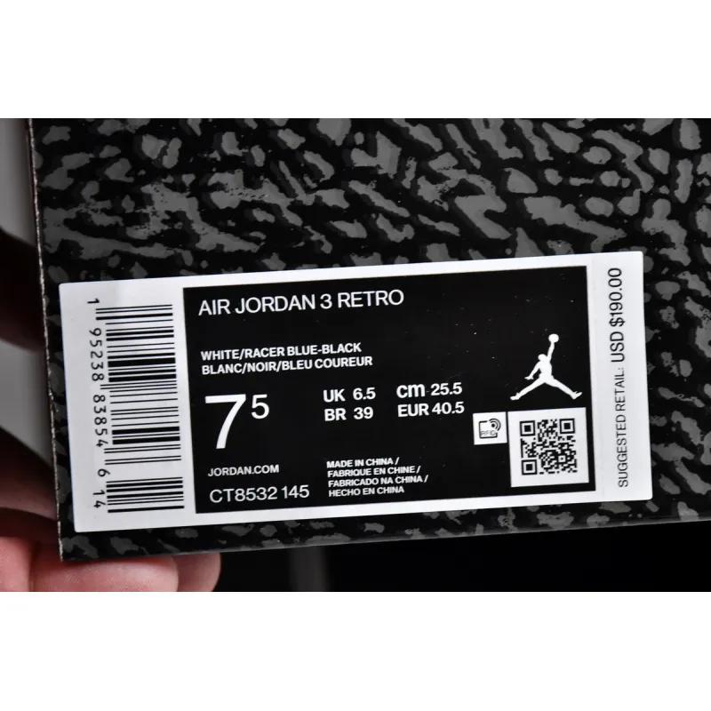 Pkgod Air Jordan 3 Retro Racer Blue CT8532-145