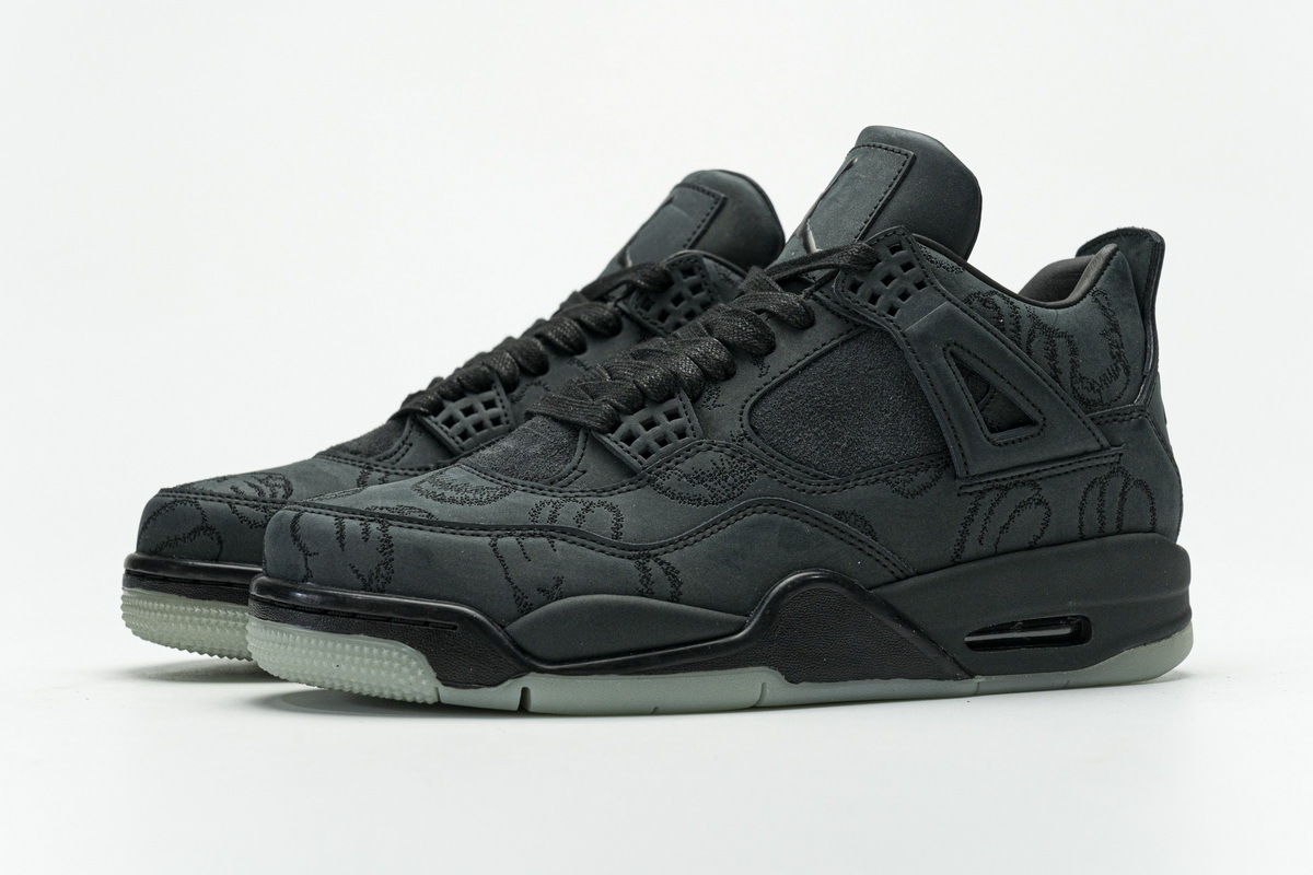 Pkgod Air Jordan 4 Retro Kaws Black