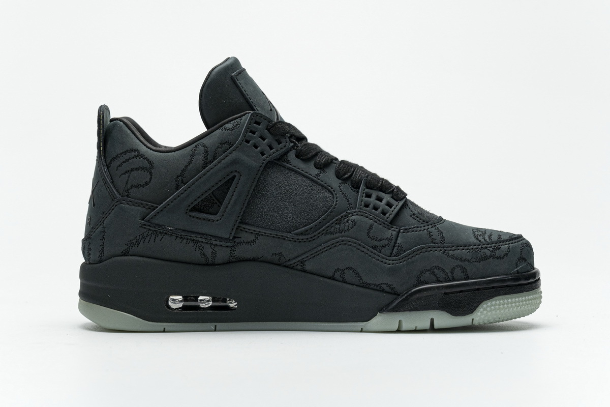 Pkgod Air Jordan 4 Retro Kaws Black