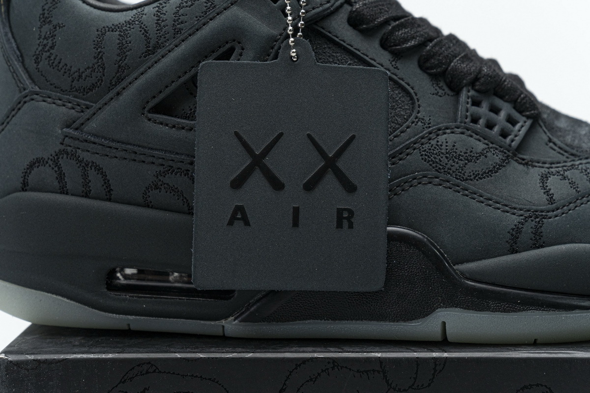 Pkgod Air Jordan 4 Retro Kaws Black