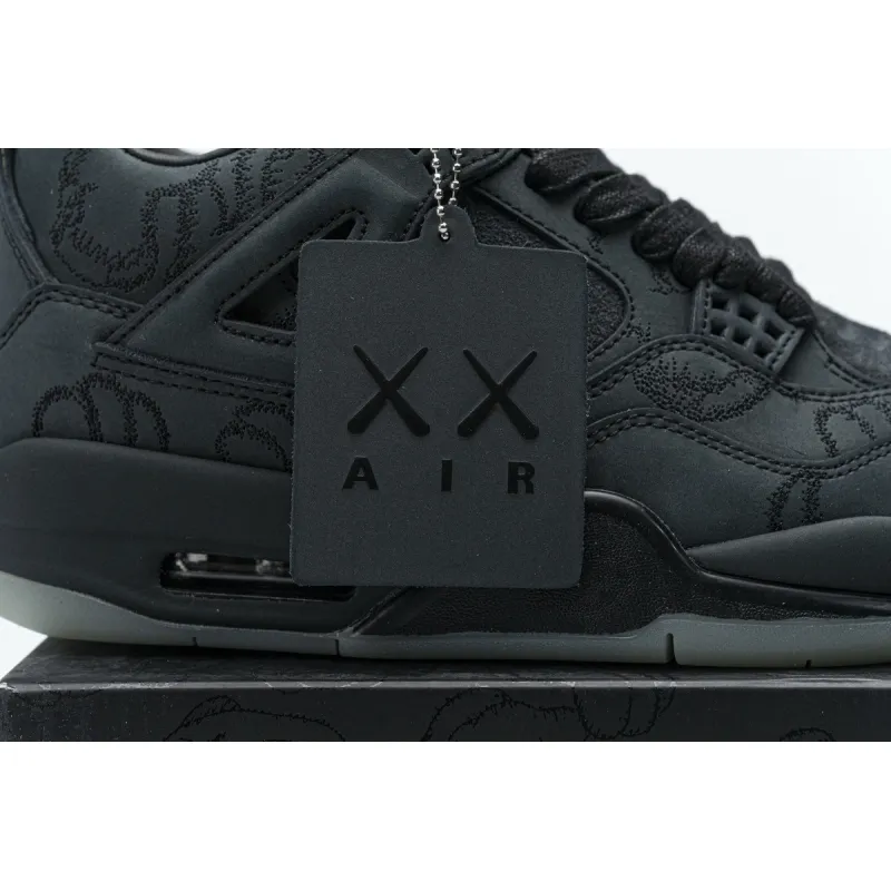 Pkgod Air Jordan 4 Retro Kaws Black