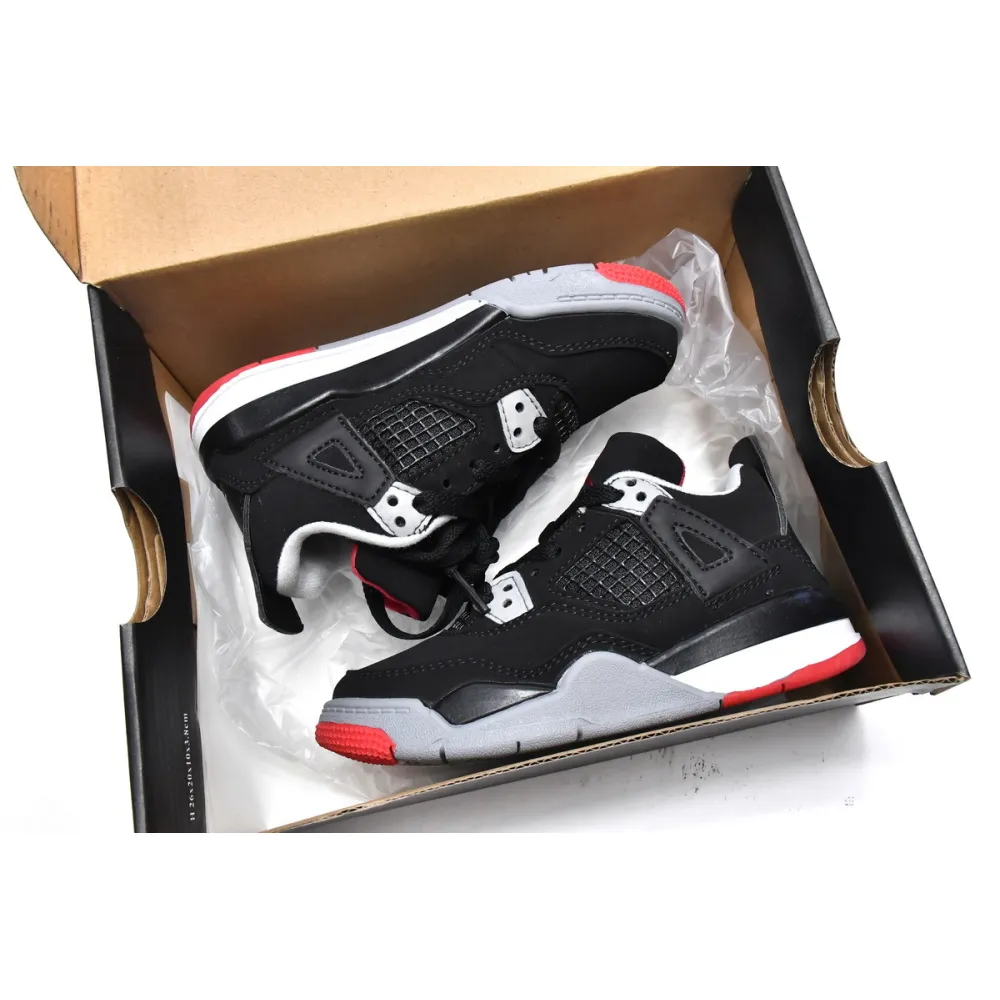 Pkgod Air Jordan 4 Retro PS Bred(Kids)