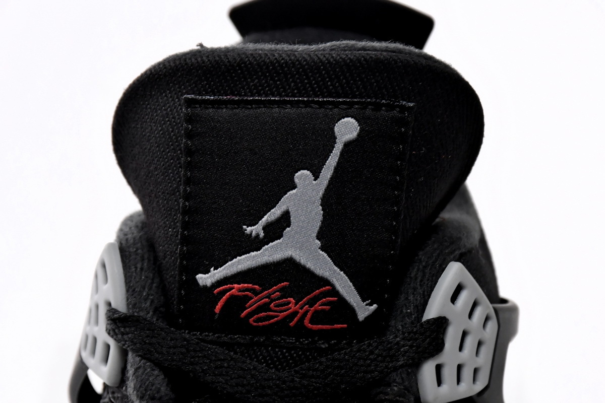  Pkgod Air Jordan 4 Retro SE Black Canvas  
