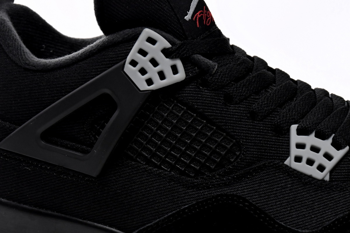  Pkgod Air Jordan 4 Retro SE Black Canvas  