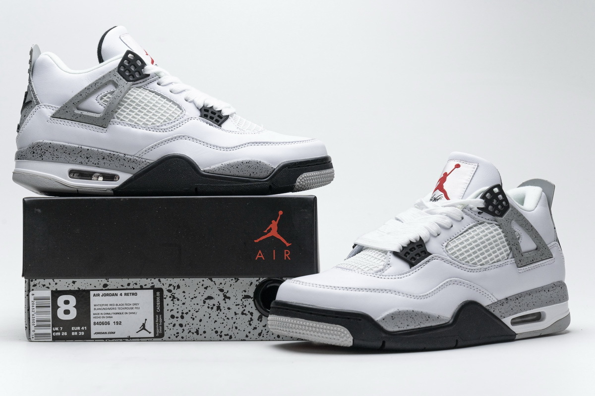 Pkgod Air Jordan 4 Retro White Cement
