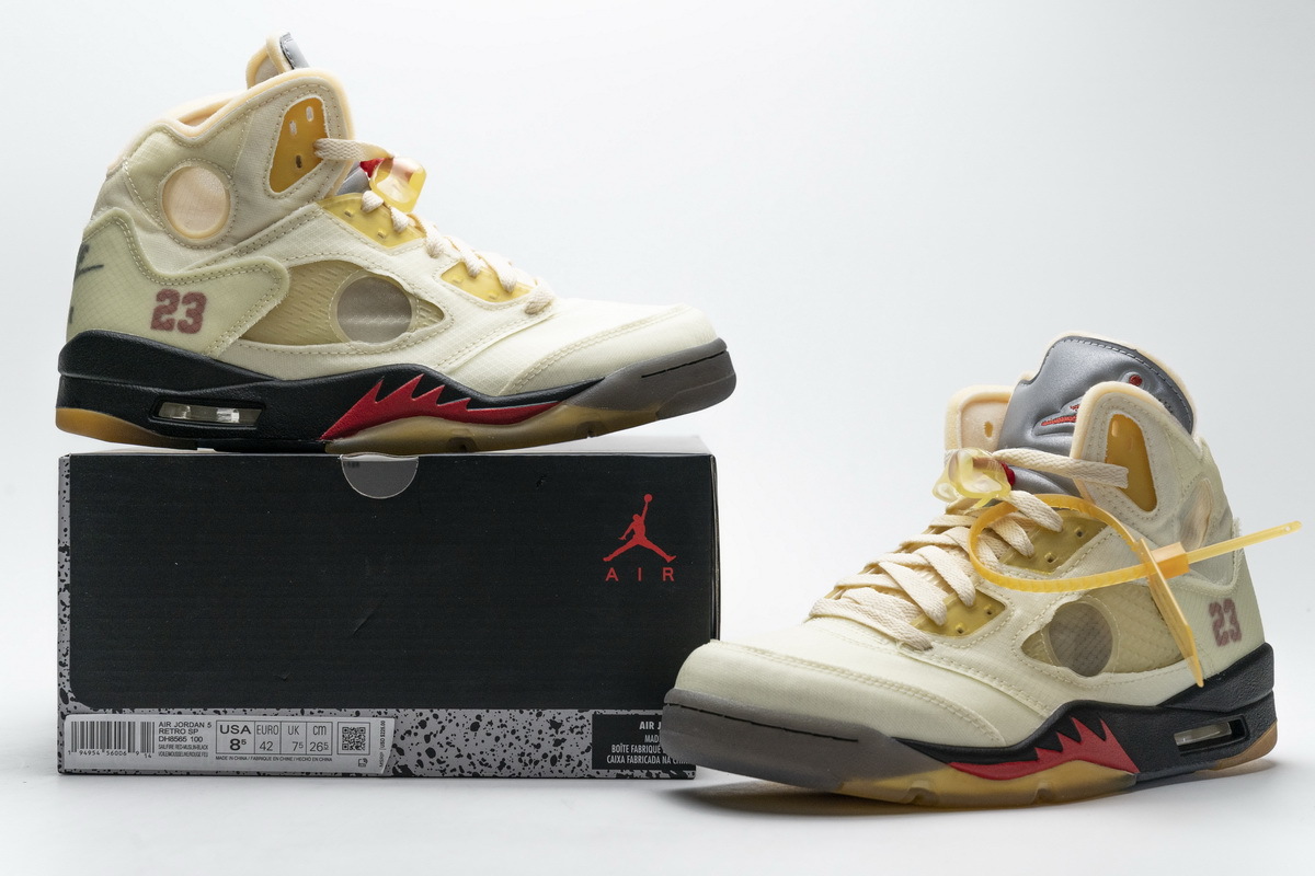  Air Jordan 5 Retro OFF-White Sail DH8565-100