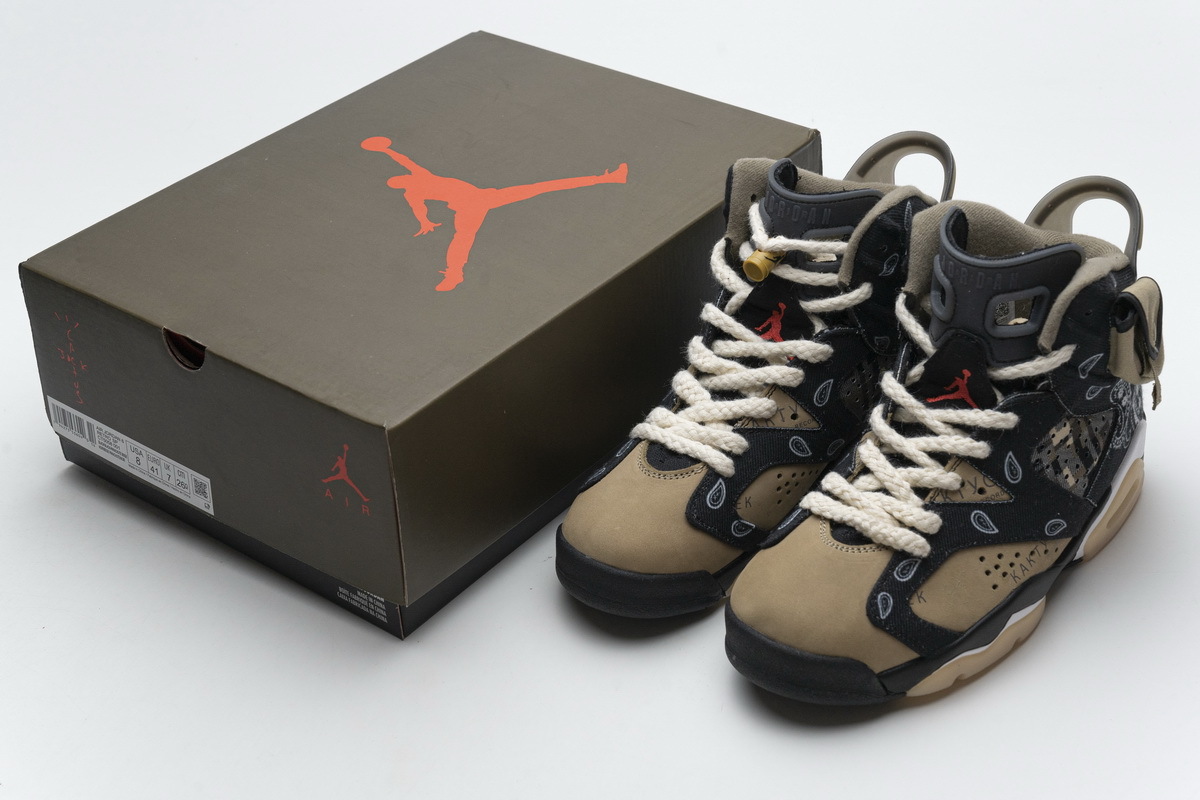  Travis Scott x Air Jordan 6 Jackboys Brown Black CT5058-001