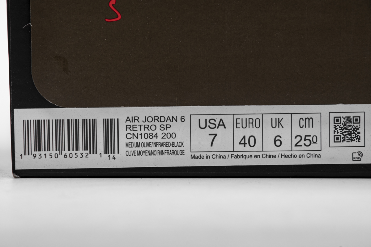 Pkgod Air Jordan 6 Retro Travis Scott Medium Olive