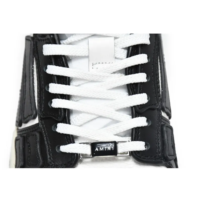 Zafa Wear  AMIRI Skel Panelled Top Low Black White