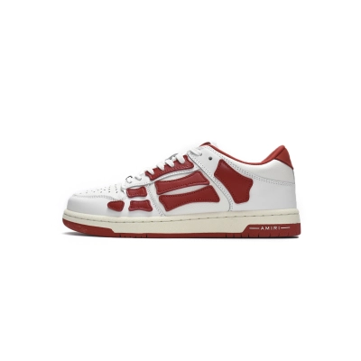 Pkgod AMIRI Skel Panelled Top Low White Red 01