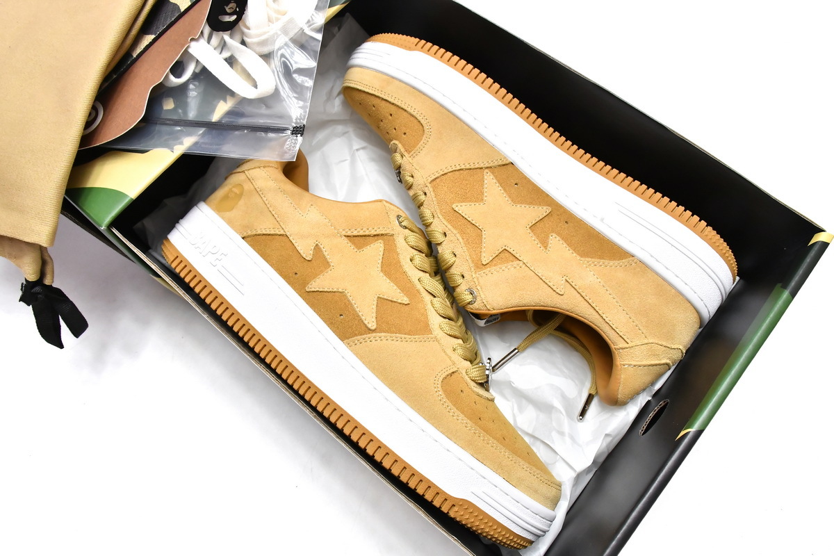     A Bathing Ape Bape Sta Beige Suede