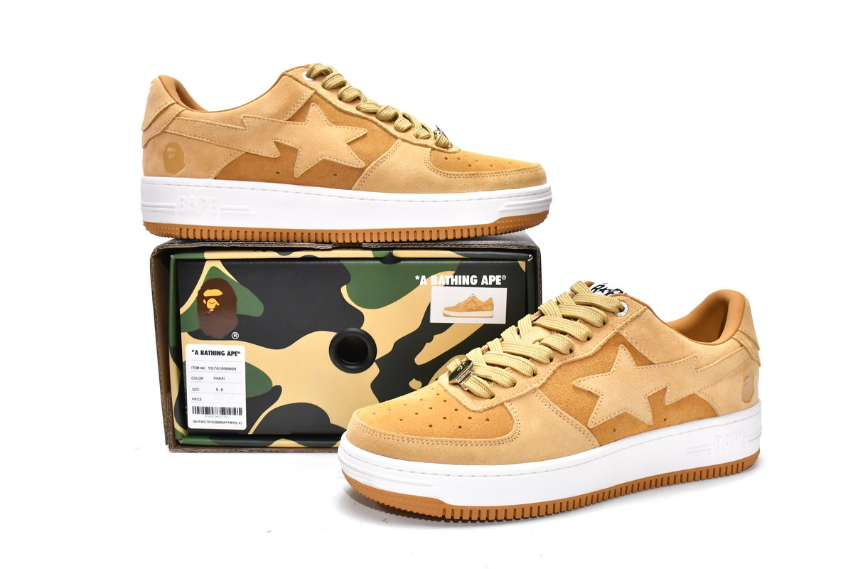    A Bathing Ape Bape Sta Beige Suede