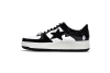    Pkgod Bape Sk8 Sta Low Black and white patent leather
