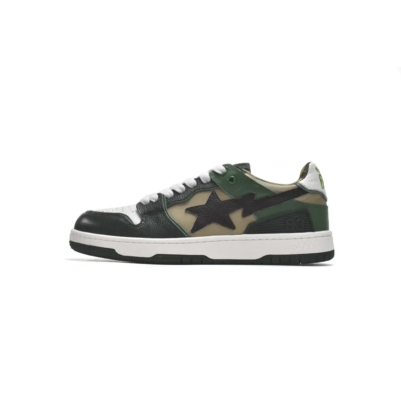 Pkgod Bape Sk8 Sta Low Castle Peak black green