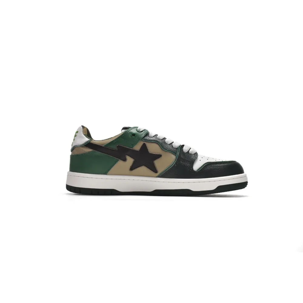 Zafa Wear Bape Sk8 Sta Low Castle Peak black green