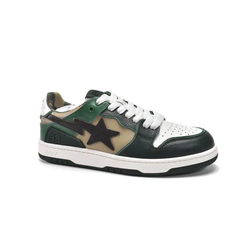 Zafa Wear Bape Sk8 Sta Low Castle Peak black green