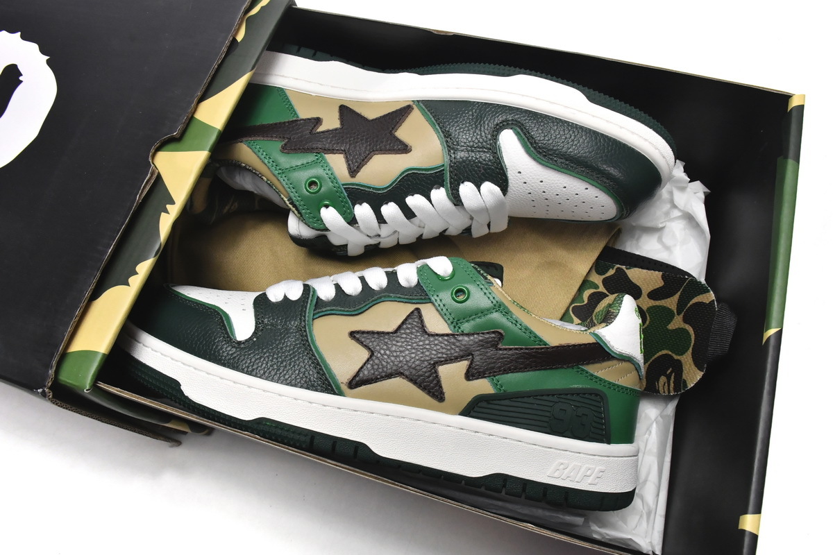 Pkgod Bape Sk8 Sta Low Castle Peak black green