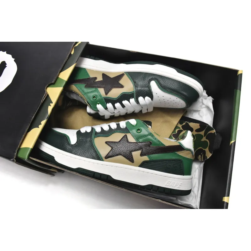 Pkgod Bape Sk8 Sta Low Castle Peak black green