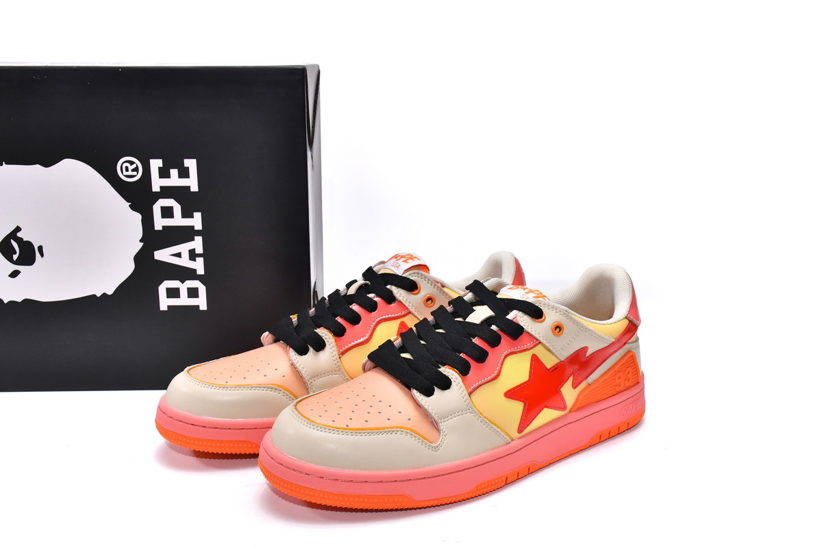 Pkgod Bape Sk8 Sta Low Gradient orange