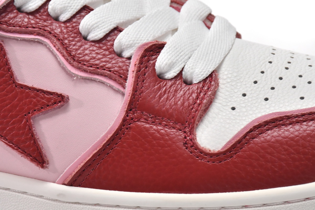 Pkgod Bape Sk8 Sta Low Qingshan white red