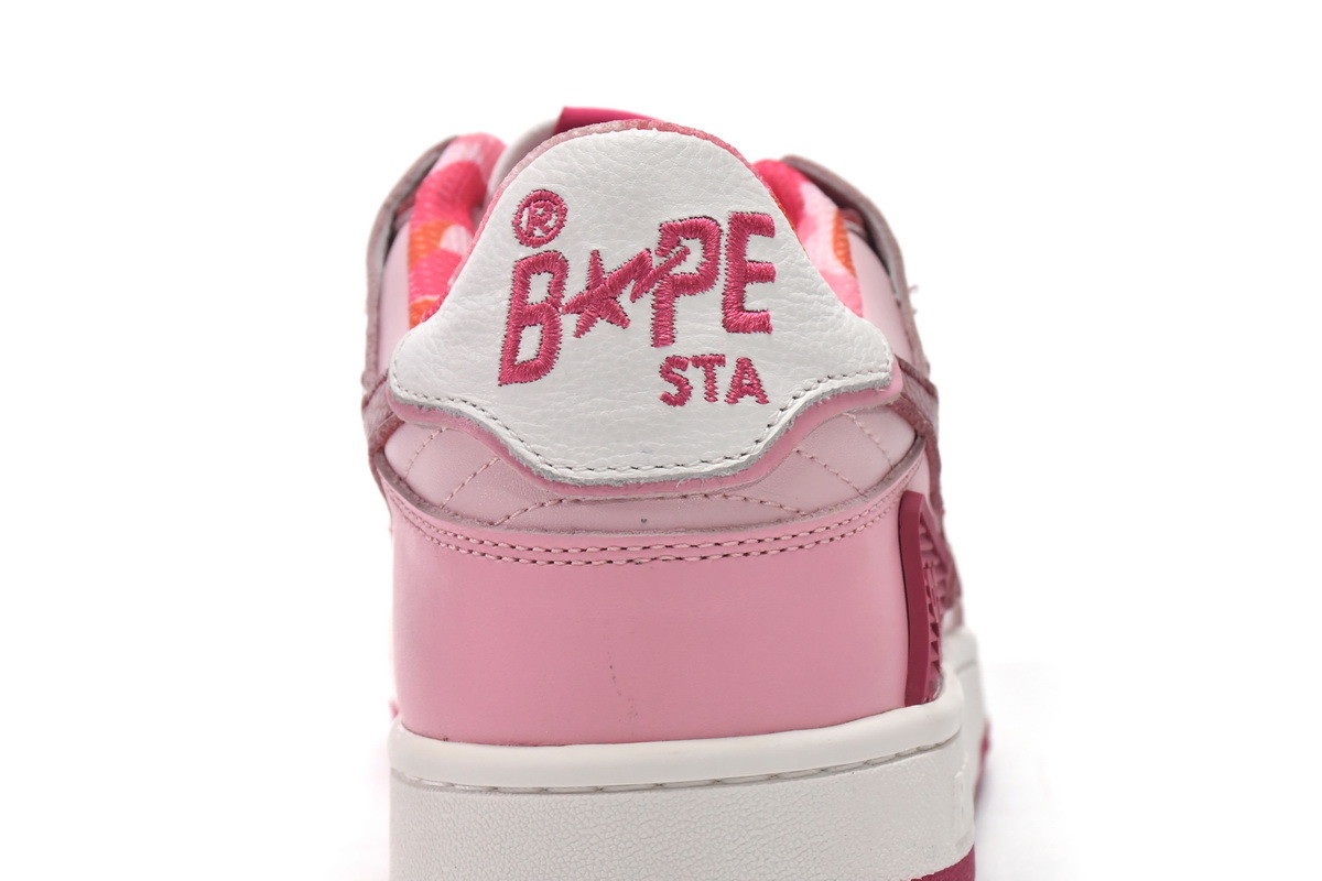 Pkgod Bape Sk8 Sta Low Qingshan white red