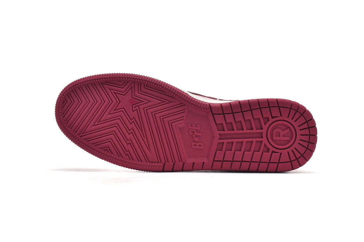 Pkgod Bape Sk8 Sta Low Qingshan white red