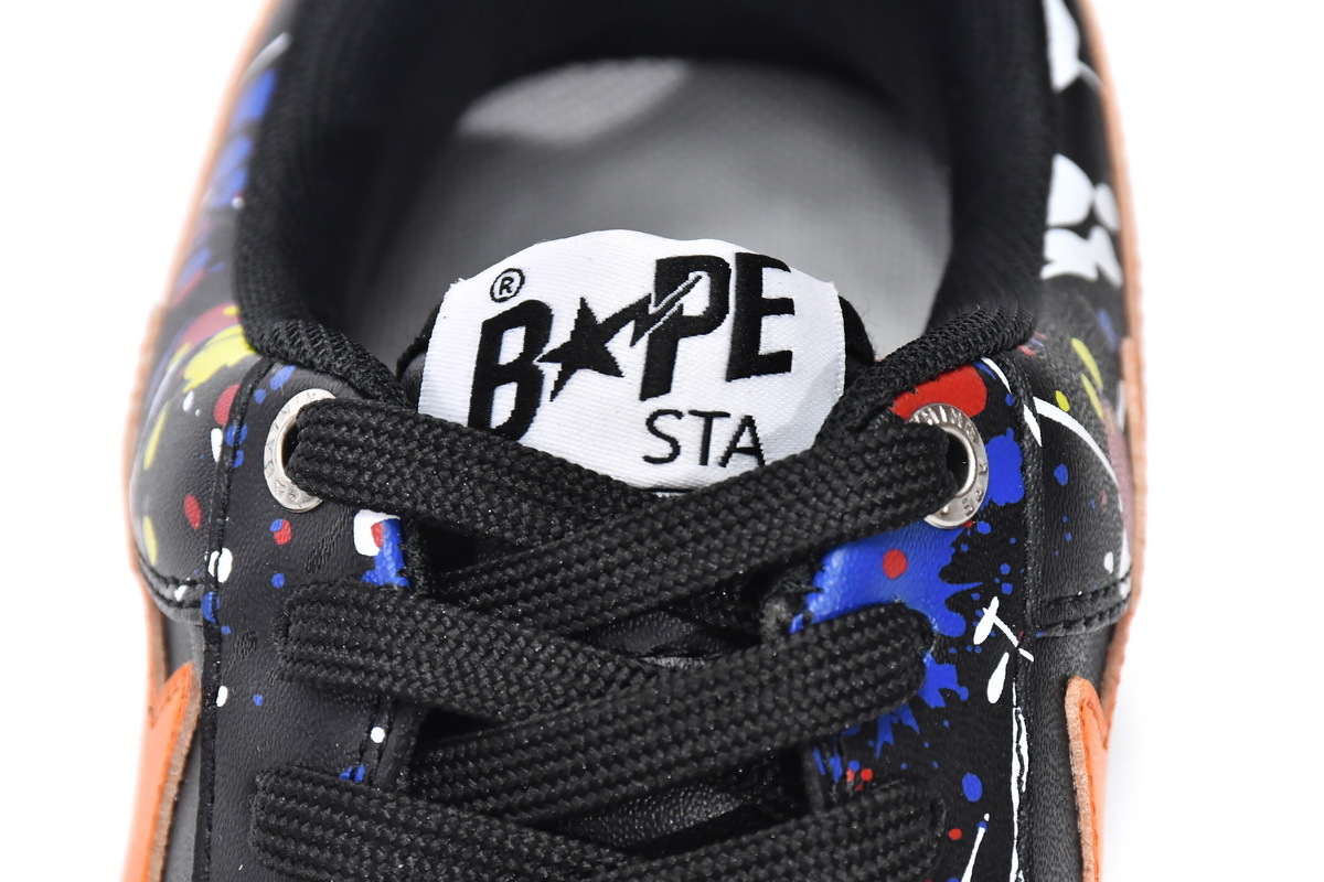 Pkgod Bape Sk8 Sta Low Splash black orange