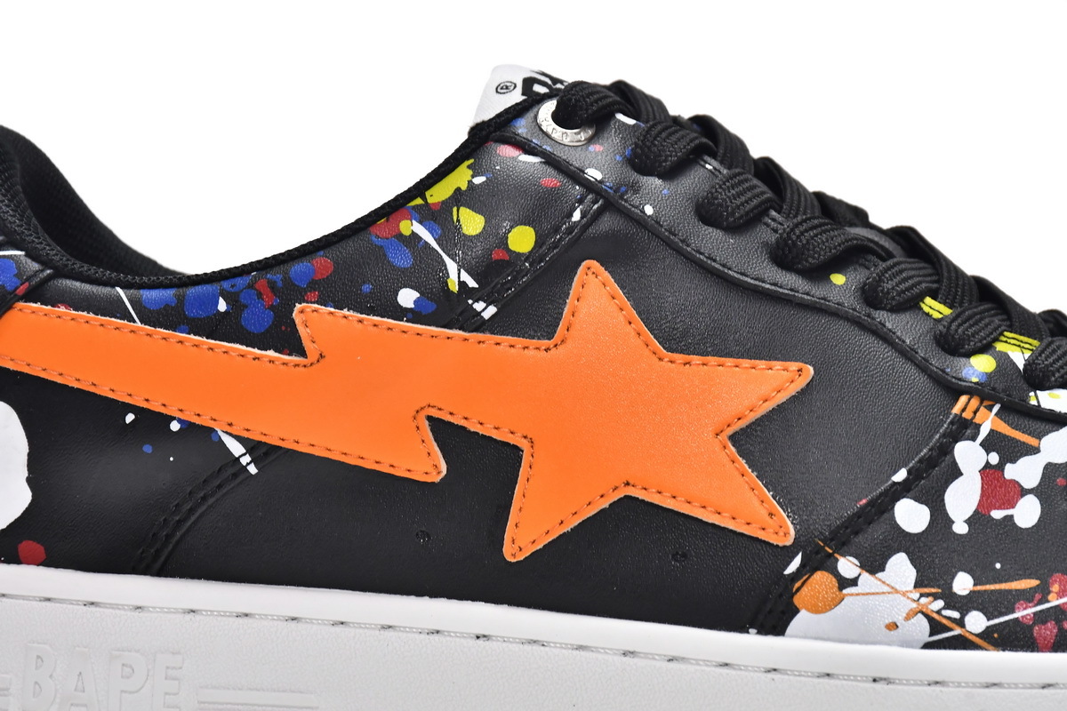 Pkgod Bape Sk8 Sta Low Splash black orange