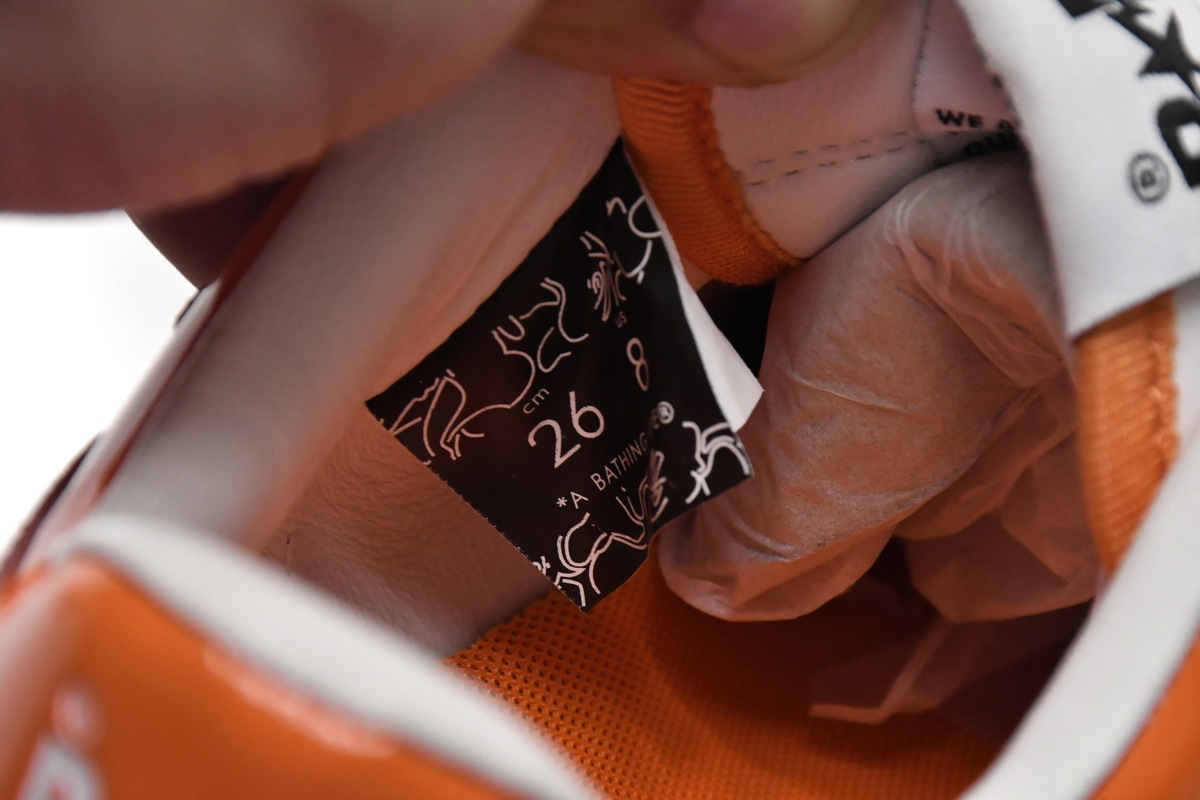 Pkgod Bape Sk8 Sta Low White Orange