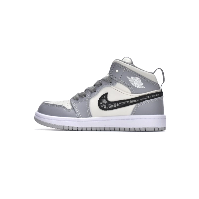 Pkgod Dior x Air Jordan 1 Mid PS（Kids） 01