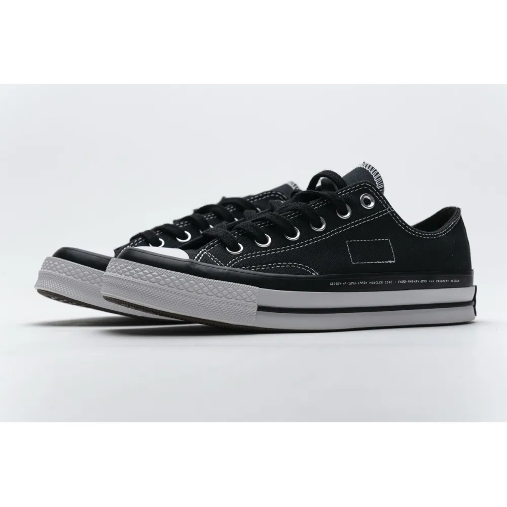 Pkgod Fragment x Moncler Converse CTAS LIFT OX Black White