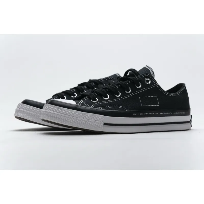 Pkgod Fragment x Moncler Converse CTAS LIFT OX Black White