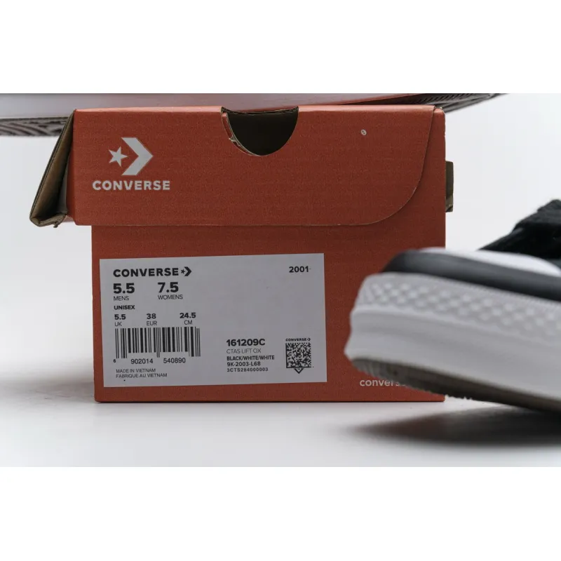 Pkgod Fragment x Moncler Converse CTAS LIFT OX Black White