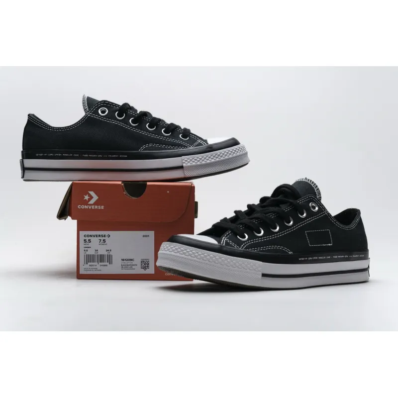 Pkgod Fragment x Moncler Converse CTAS LIFT OX Black White