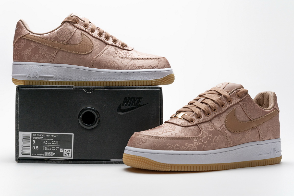 Pkgod Nike Air Force 1 Low Clot Rose Gold Silk
