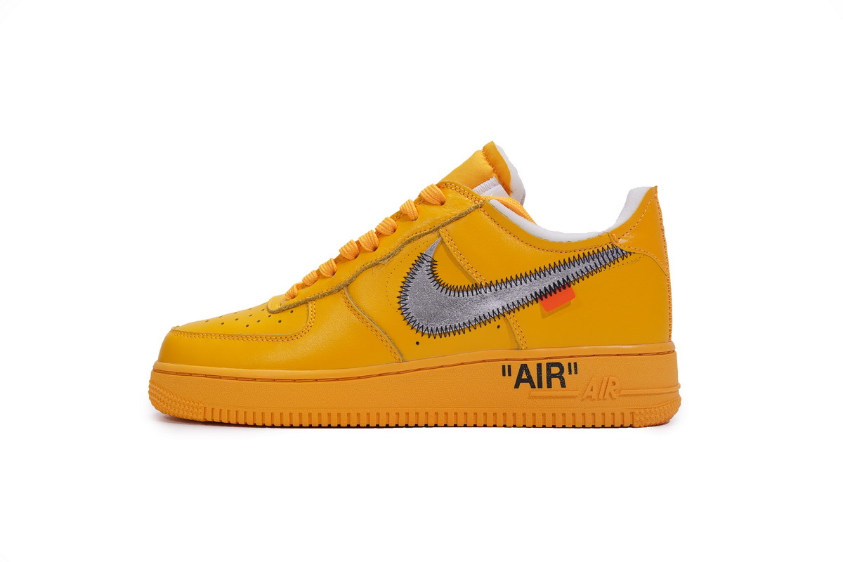 Pkgod Nike Air Force 1 Low OFF-WHITE University Gold Metallic Silver