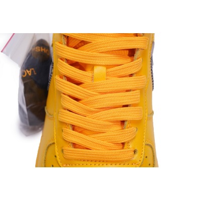 Pkgod Nike Air Force 1 Low OFF-WHITE University Gold Metallic Silver 02