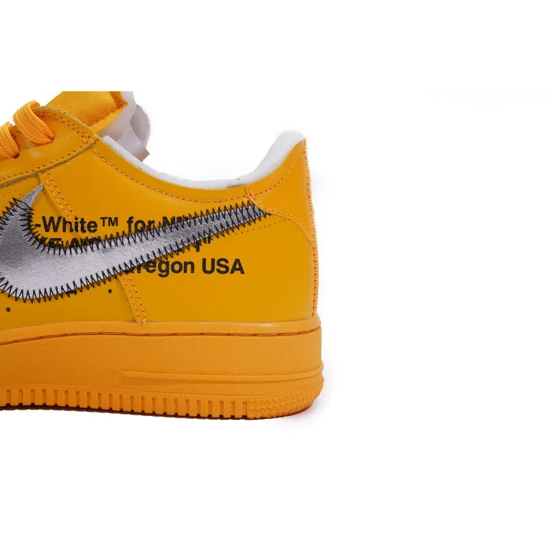 Pkgod Nike Air Force 1 Low OFF-WHITE University Gold Metallic Silver