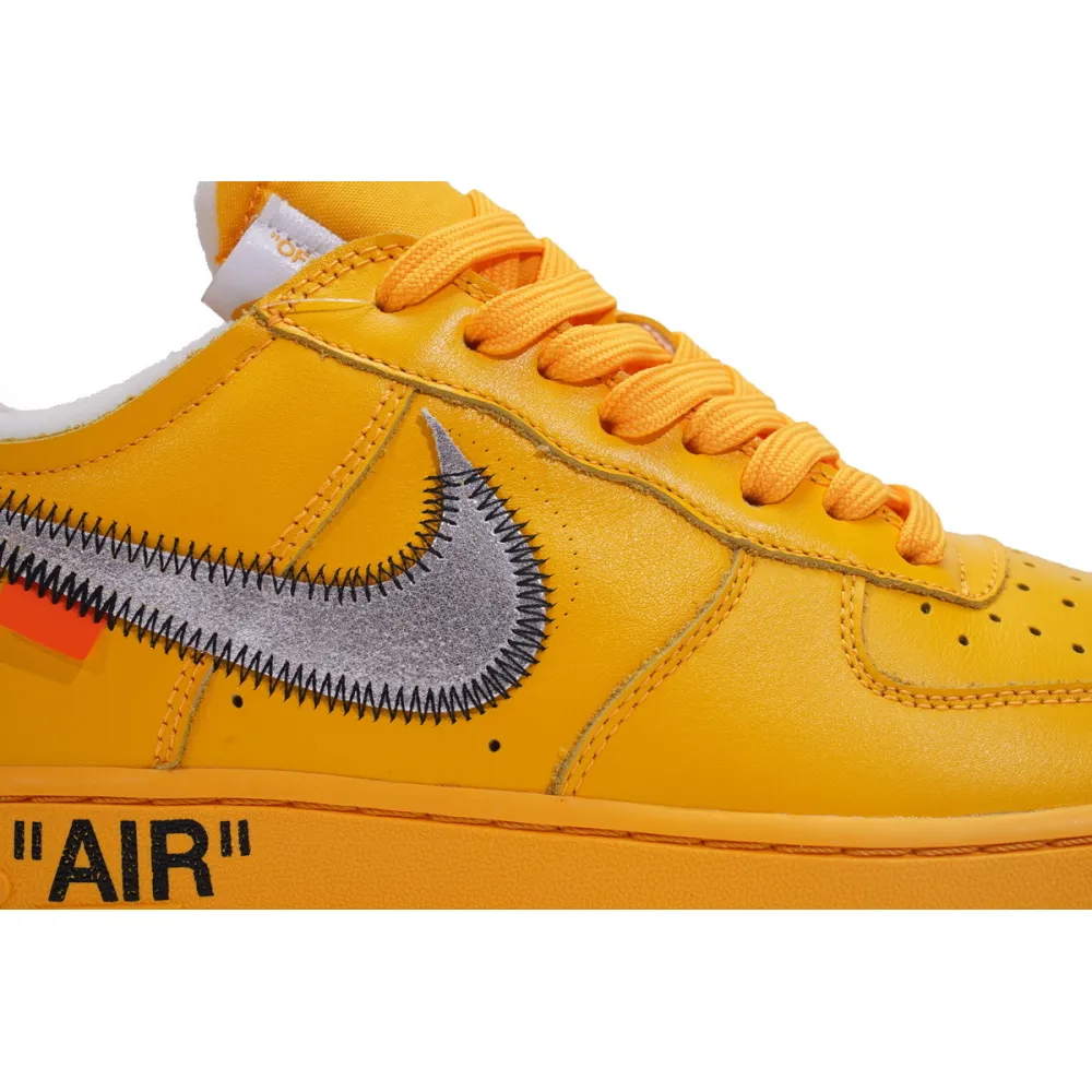 Pkgod Nike Air Force 1 Low OFF-WHITE University Gold Metallic Silver