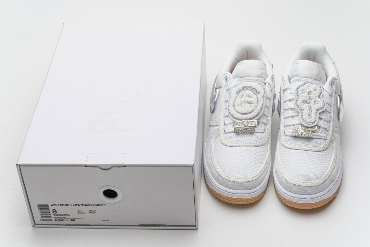 Pkgod Nike Air Force 1 Low Travis Scott white