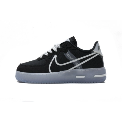 Pkgod Nike Air Force 1 React Black White Rush Ice 01