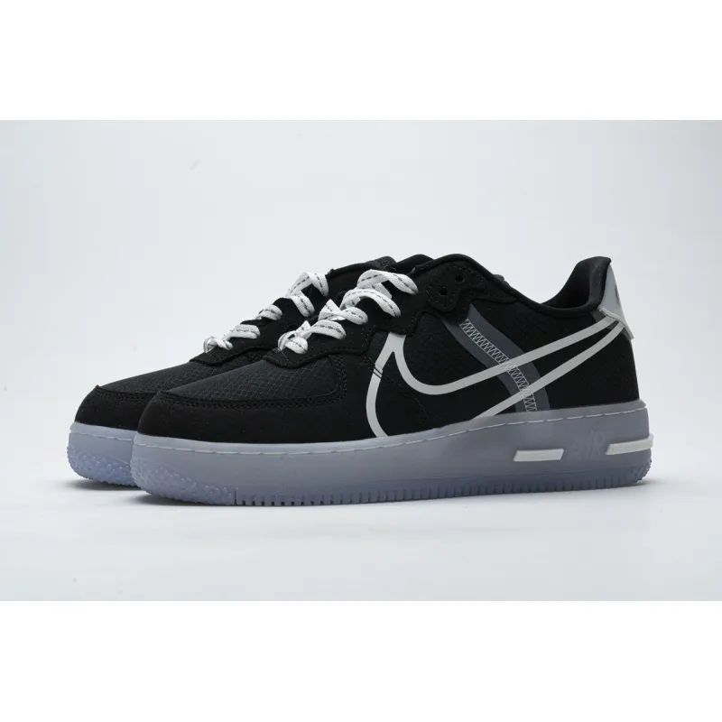 Pkgod Nike Air Force 1 React Black White Rush Ice