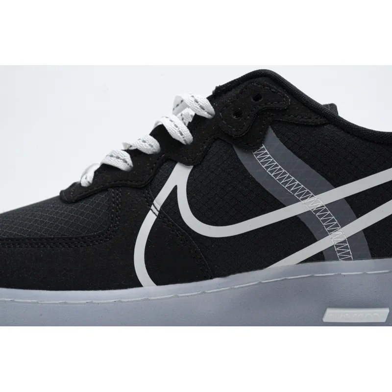 Pkgod Nike Air Force 1 React Black White Rush Ice